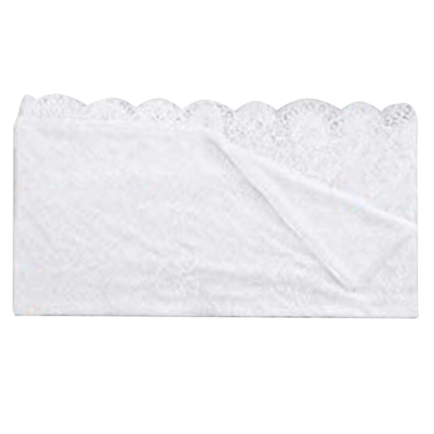 White Lace Rectangular Tablecloth, Embroidery Rustic Dining Table, Retro Rattan Flower Decoration,