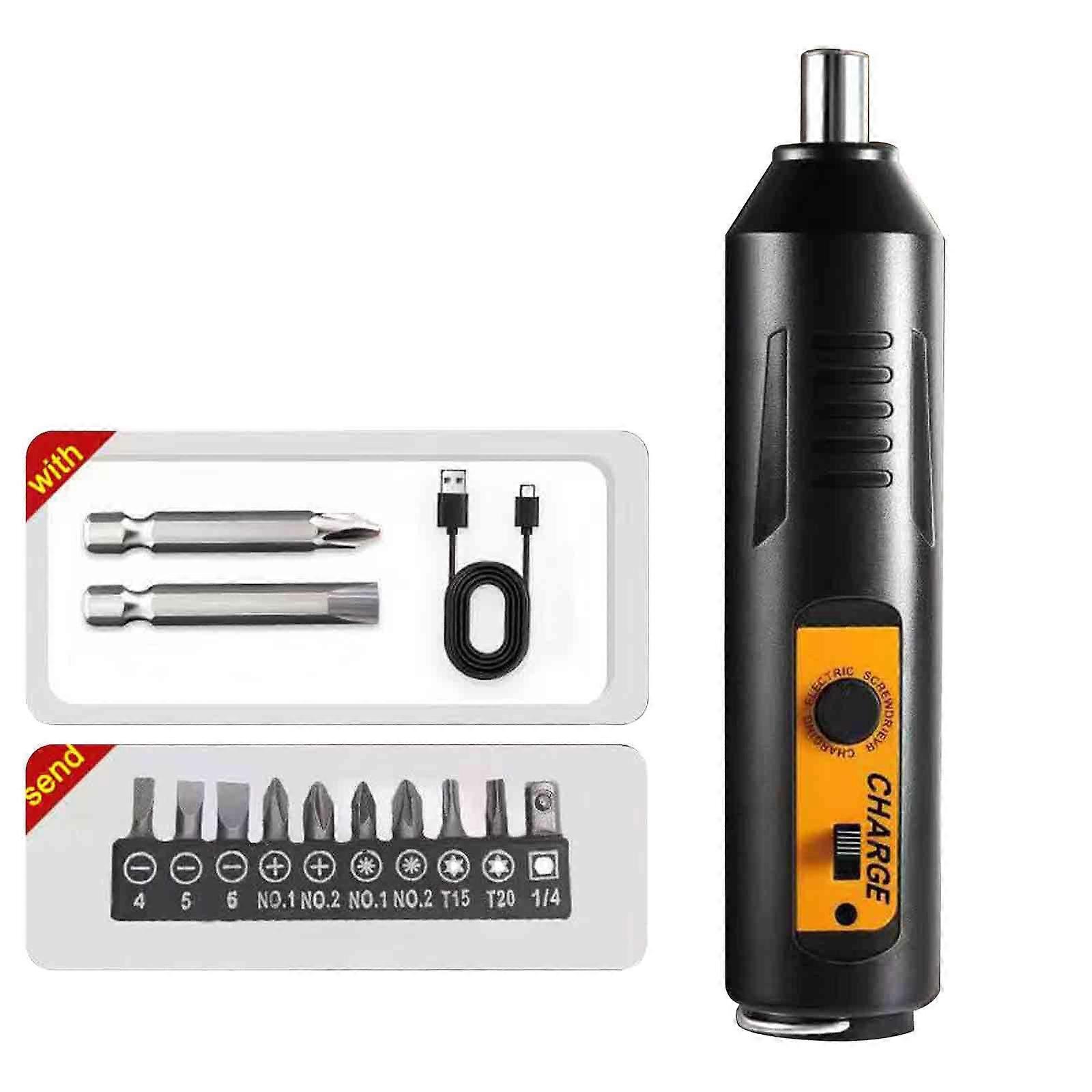 Electric Screwdriver Kit: 12 Bits (10 Short, 2 Long) for Home Tasks