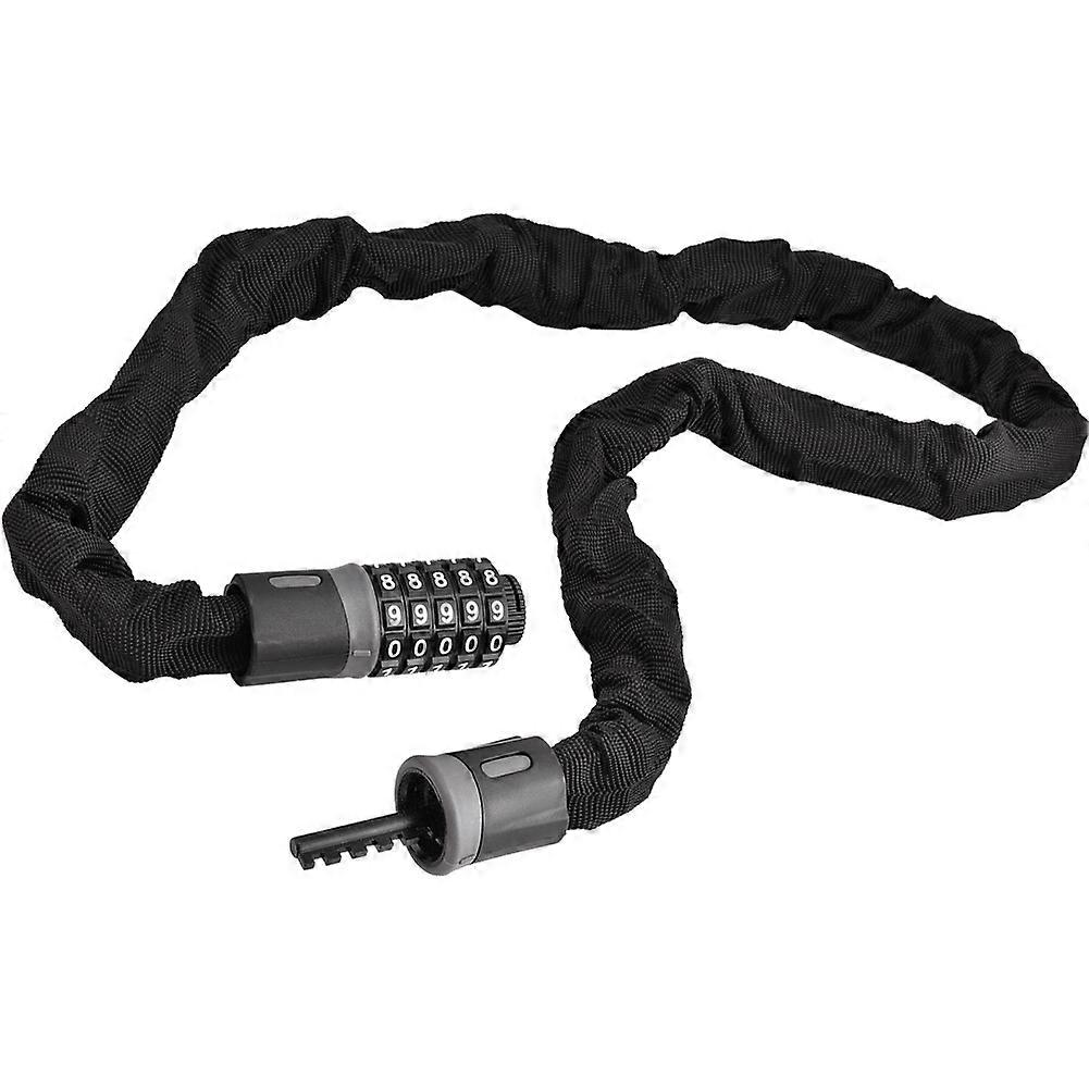 5 Digit Combination Bike Code Lock Bicycle Password Security Steel Cable Chain Lock(1.2m)
