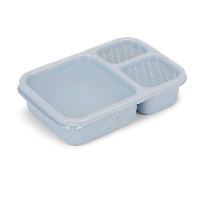 Wheat Straw Bento Lunch Box 3-Compartment Eco-Friendly Meal Prep Container with Lid, 800ml, BPA-Free