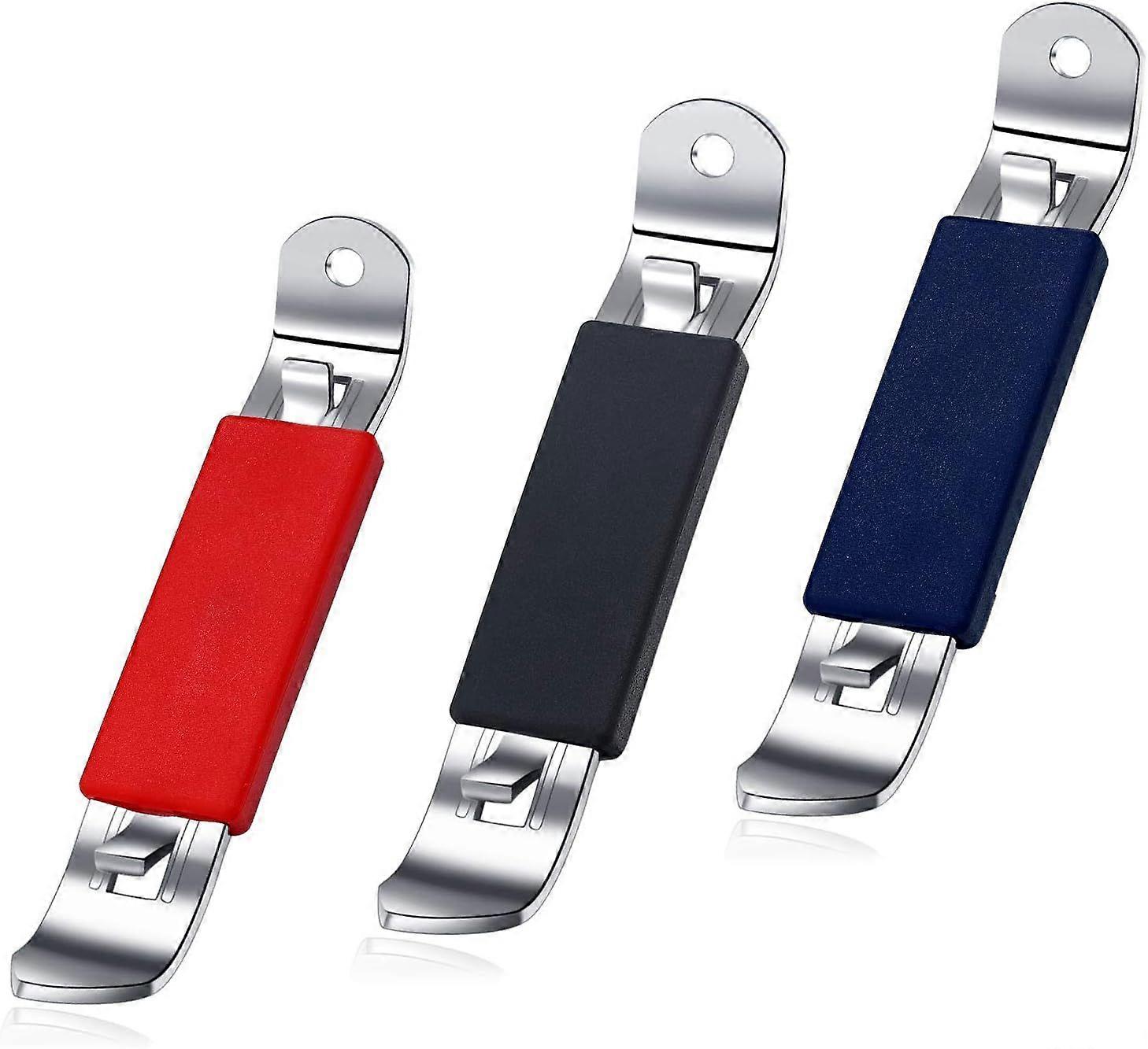 3 Pieces Magnetic Bottle Openers Can Opener Classic Beer Opener Stainless Steel Small Bottle Opener Can Tapper with Magnet for Camping and Traveling