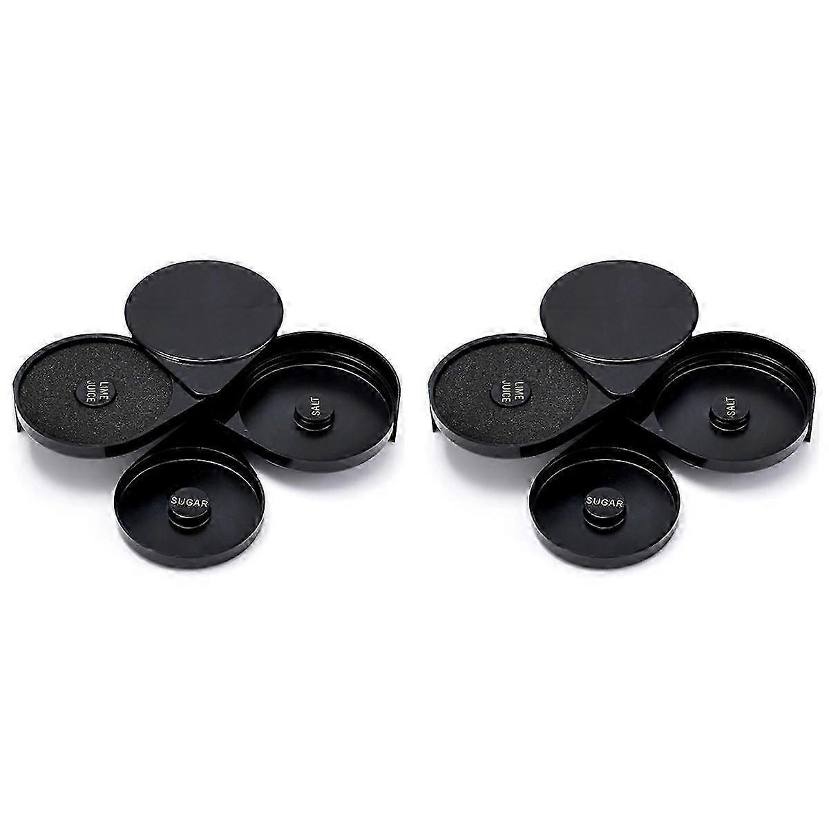 2X Bar Utensils Bartending Tools Three-Layer Salt-Side Box Sugar-Side Box Cocktail Box Bar Salt-Sid