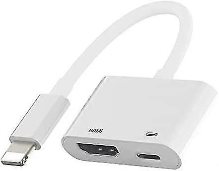 [Apple MFi Certified] Lightning to HDMI Adapter Digital AV, for iPad iPhone to HDMI Adapter 1080P with Lightning Charging Port Compatible for iPhone