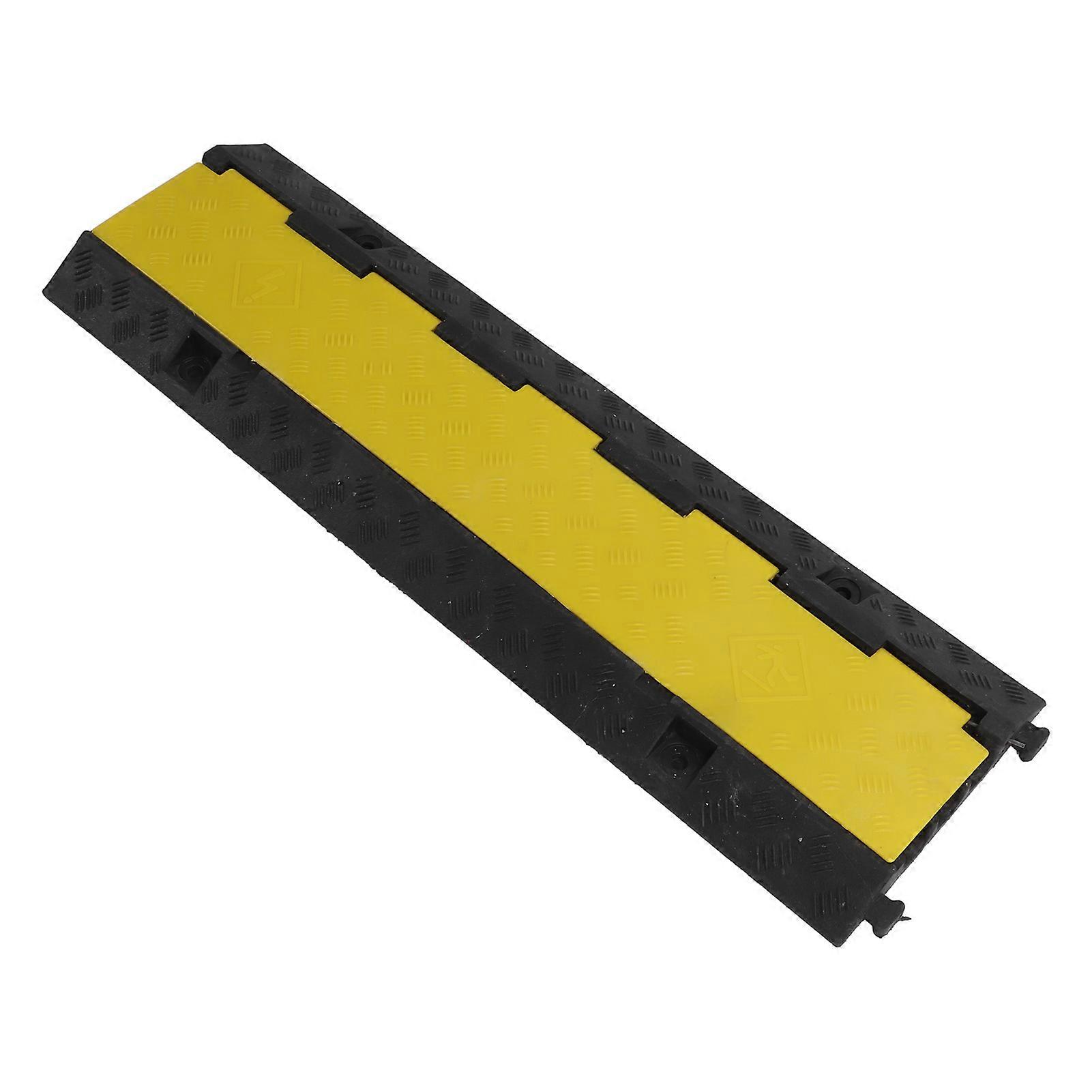 Cable Protector Ramp 1 Meter 3 Channel Driveway Cord Cover Rubber Traffic Speed Bump for Indoor Outdoor