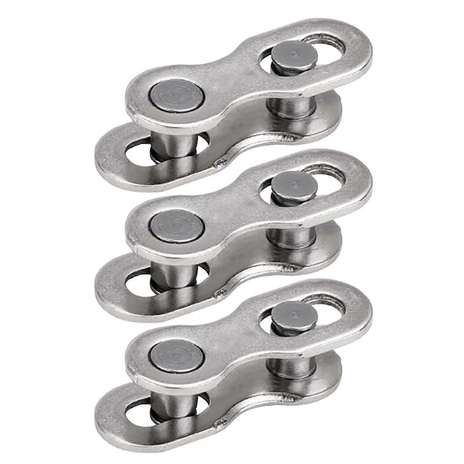 3 Pairs Bisikletler Eksik Bağlantı Yeniden Kullanılabilir Bisiklet Zinciri Bağlantı Konektörü 8/9/10/11/12 Hız Zinciri Hızlı Bırakma Zinciri Bağlantısı gümüş
