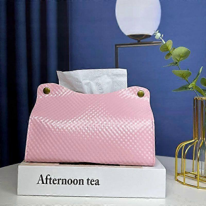 Ins High-value Tissue Box Simple Household Tissue Box Living Room Tea Table Chinese Style Red Storage Tissue Box Modern Tissue Box Organizer