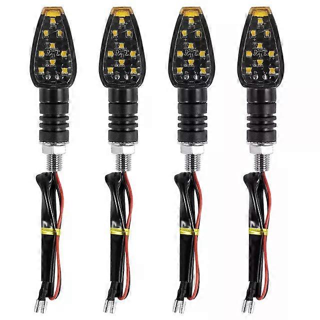 Motorcycle Turn Signal Light 12V Professional LED Amber Turning Indicator Light Universal Mini Motorcycle Front Rear Lamp