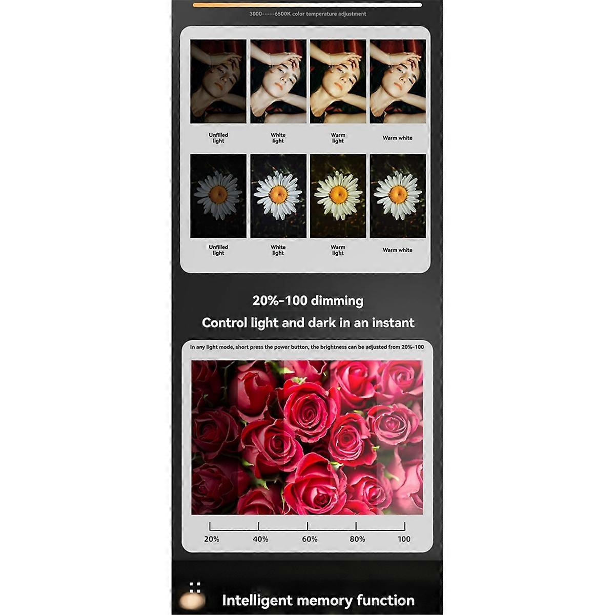 Fill Light for Mobile 7/6/5/SE Handheld Gimbal Stabilizer Mini Fill Light with Charging Case