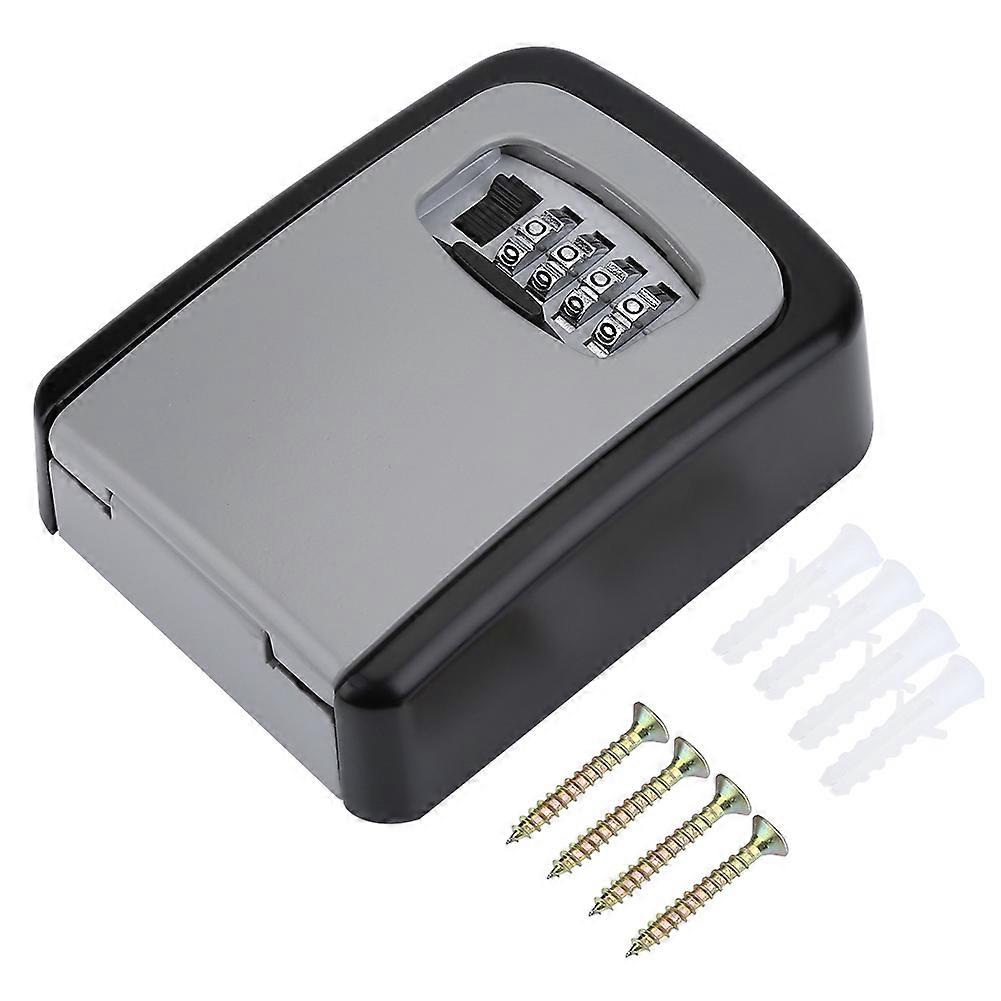 4 Digit Password Wall Mount Key Safety Code Keys Holder Storage Lock Box Case