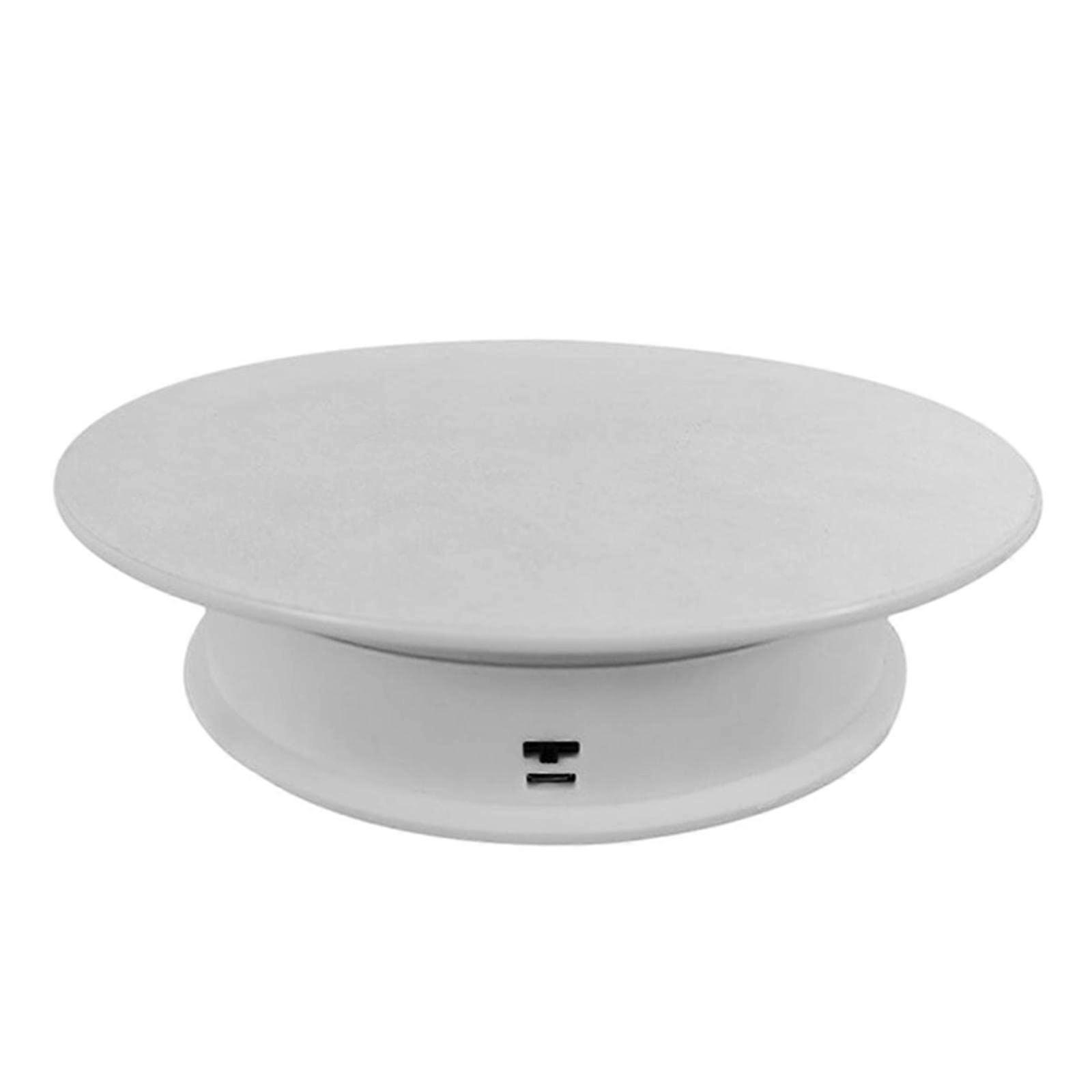 USB Powered Swivel Display Stand 360 Degree Turntable 2 Speed Watch Jewelry Holder 8.0"