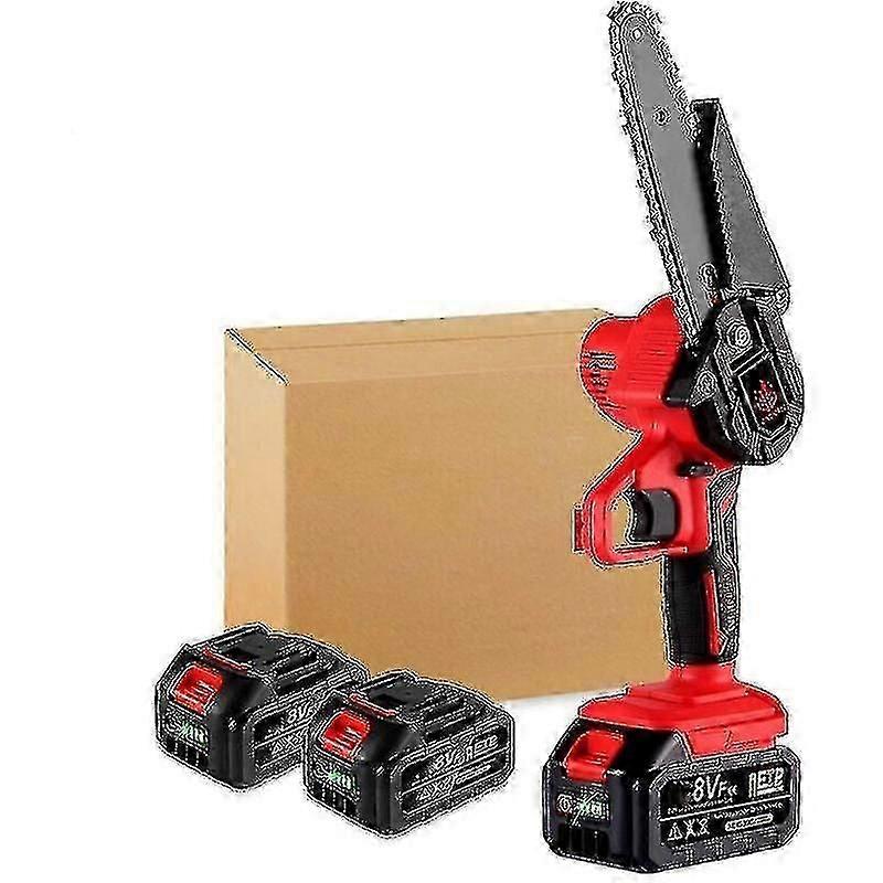 3000W Mini Cordless Electric Chainsaw With 2 X 128Vf Batteries Mini Chainsaw With Battery Indicator