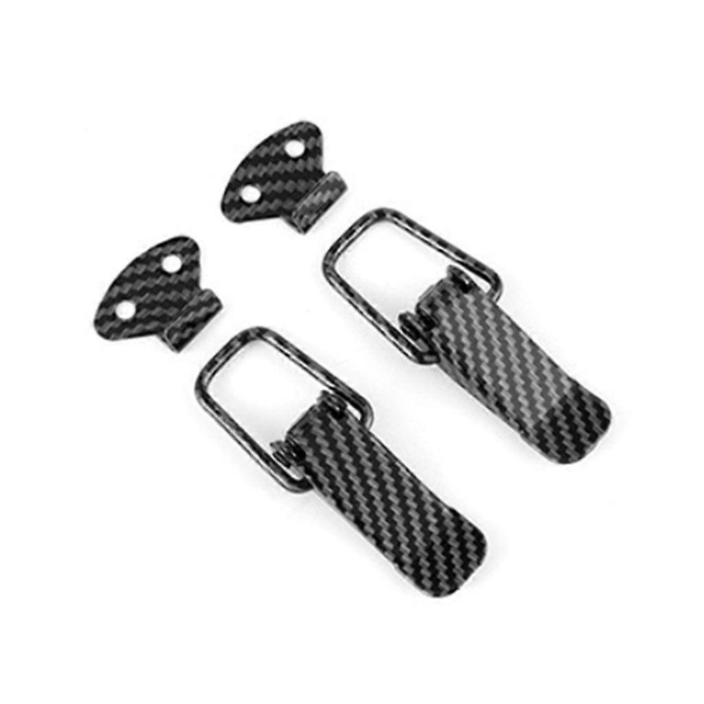 Pair Car Bumper Hooks Tool Quick Release Blue Carbon Fiber Multicolor Car Trunk