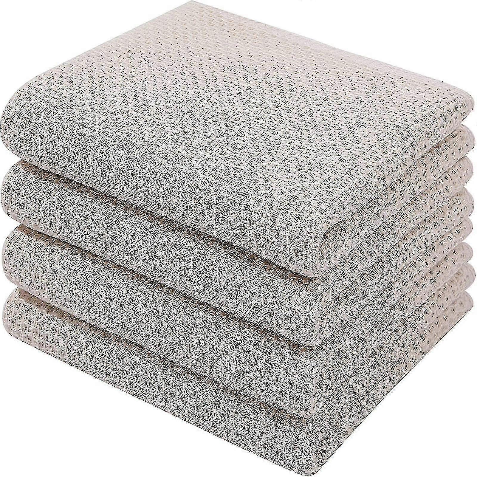 6x Cotton Soft Tea Towels for Kitchen Cleaning