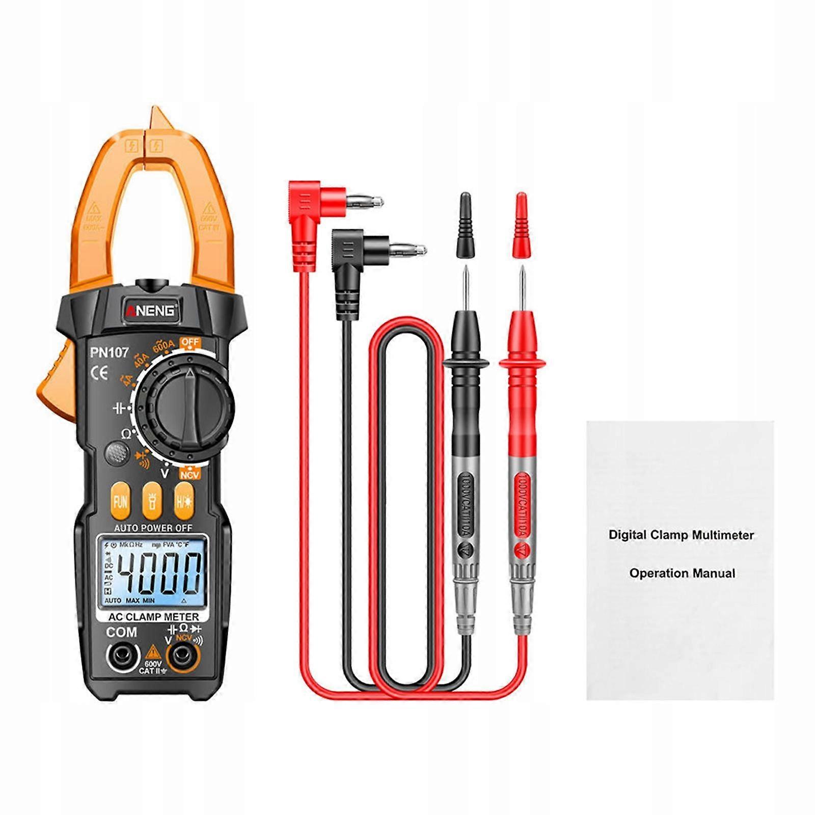 Digital Clamp Meter Electrician Tool Yellow