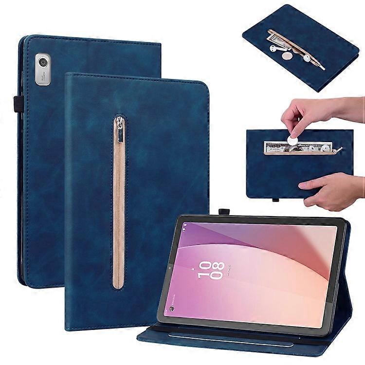 Compatible For Lenovo Tab M9 Tablet Case PU Leather Stand Zipper Pocket Card Slot Protection Wallet Cover