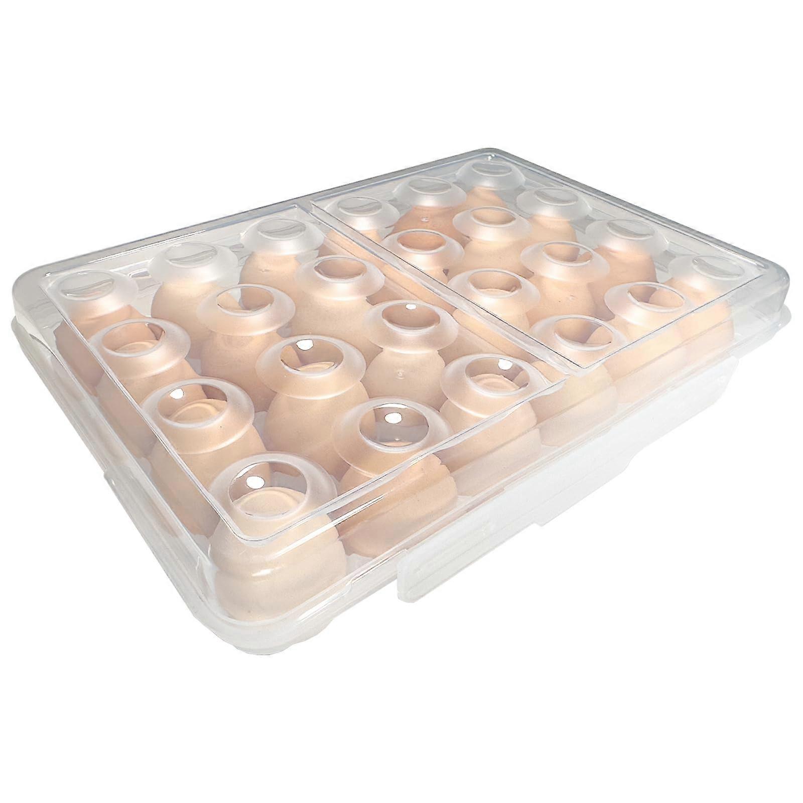 Egg Holder Camping - Clear Plastic Egg Container for Fridge with Lid, Durable 12 Egg Capacity, BPA-Free, Lightweight Design