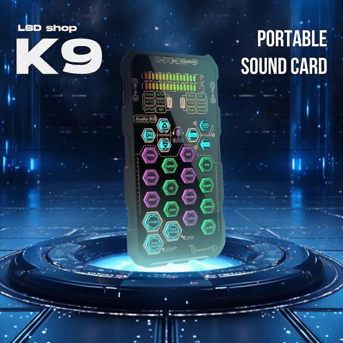 Voice Changer Microphone Handheld Voice Changer, Portable Mini Live Sound  Card Voice Modulator