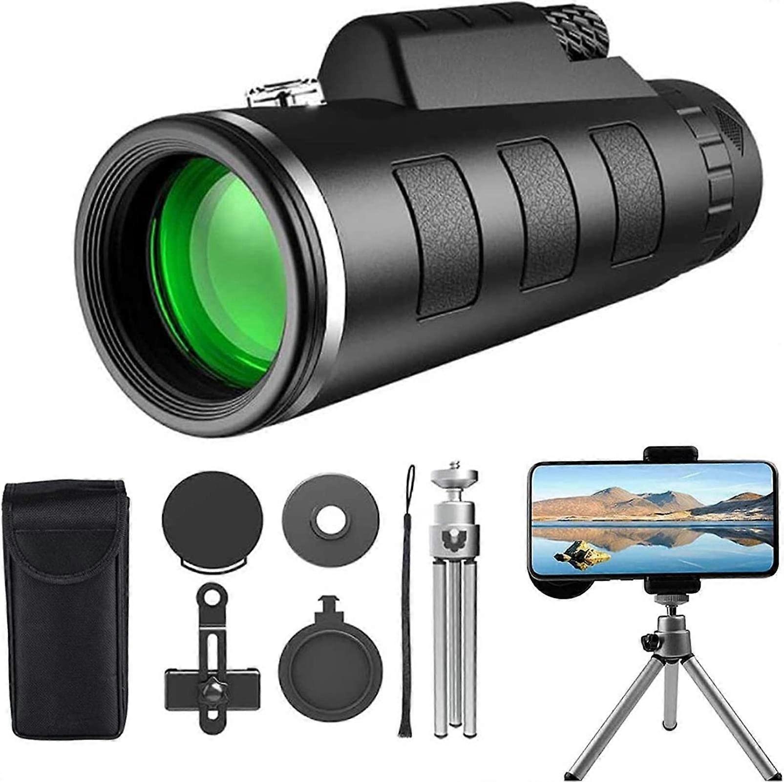Monocular Telescope 40 x 60 HD FMC BAK4 - with Holder & Tripod