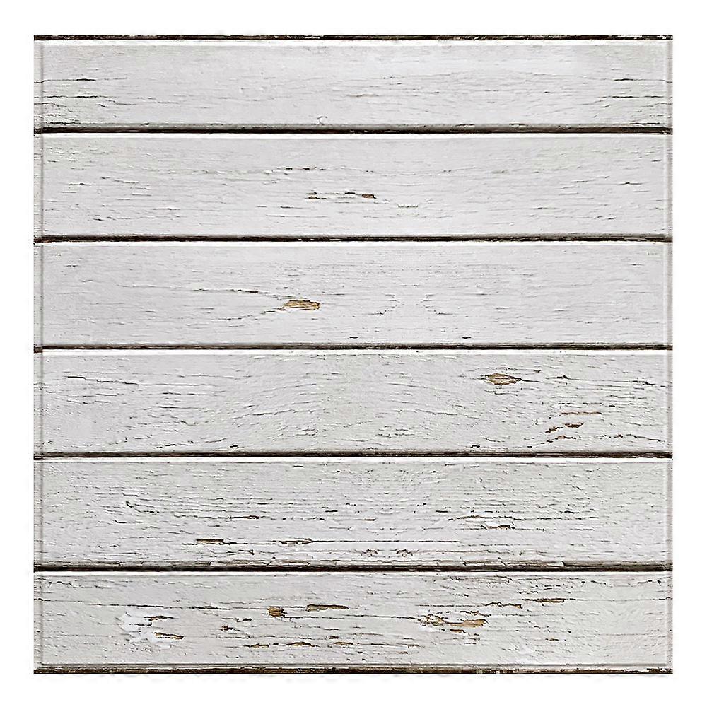 3D White Woodlike Wall Panels – 10pcs Self-Adhesive Tile Stickers – Waterproof Rustic Wall Decor for Kitchen, Bathroom & Bedroom – 30x30cm