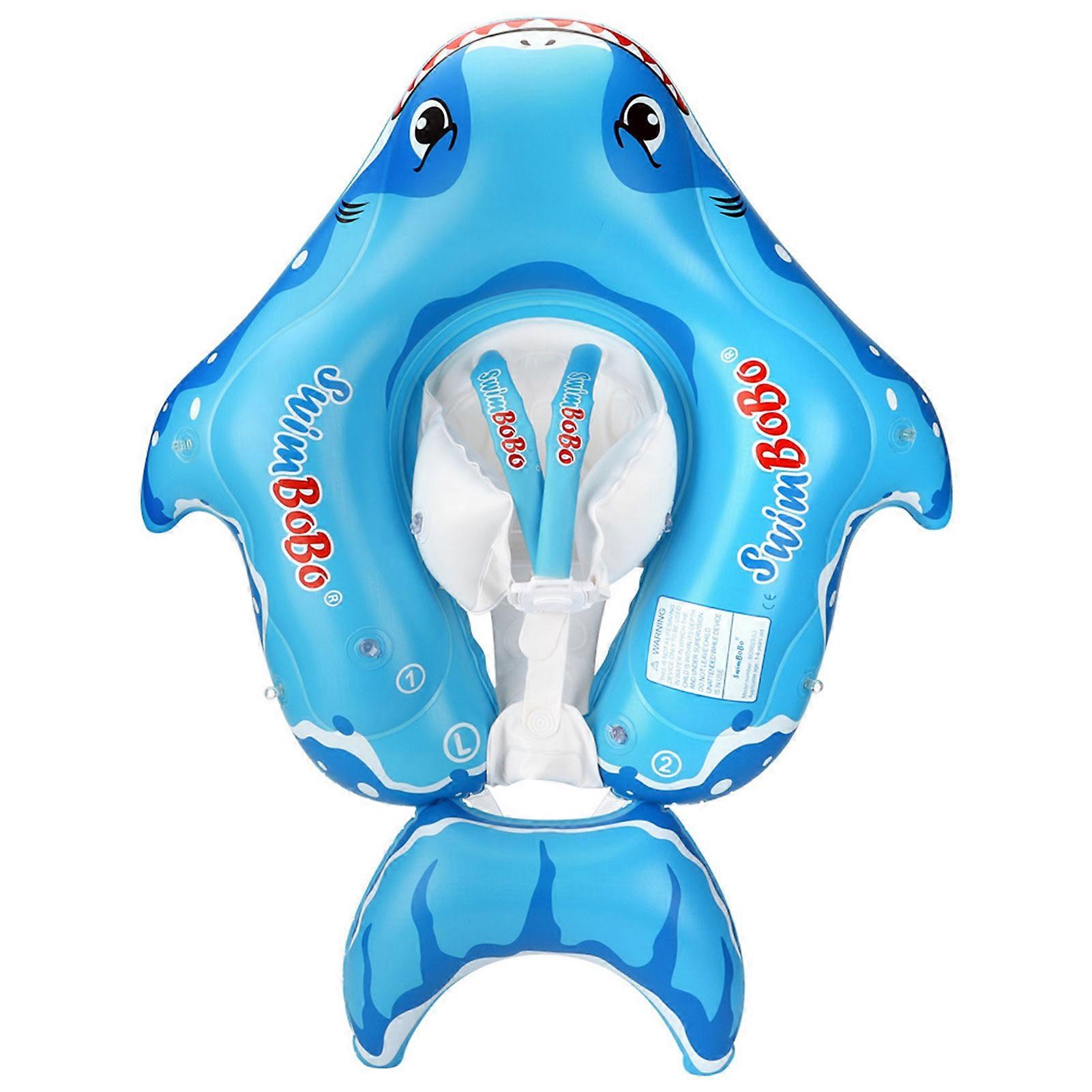 Shark Sitting Pockets Baby Swimming Ring Inflatable Safe Swimming Ring