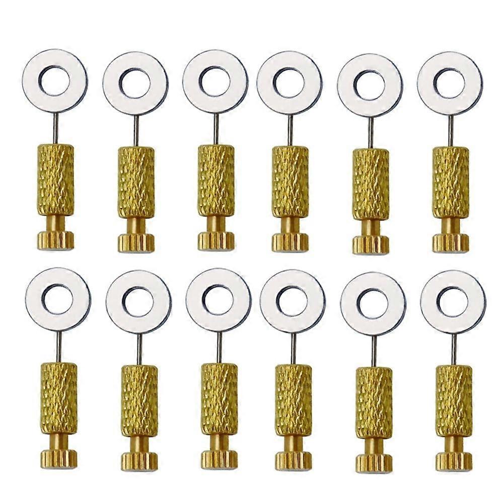 12Pcs DIY Tools Handmade Leather Goods Tools Suture Fixing Needle Leather Goods Fixed Needle Stitching 0-6mm