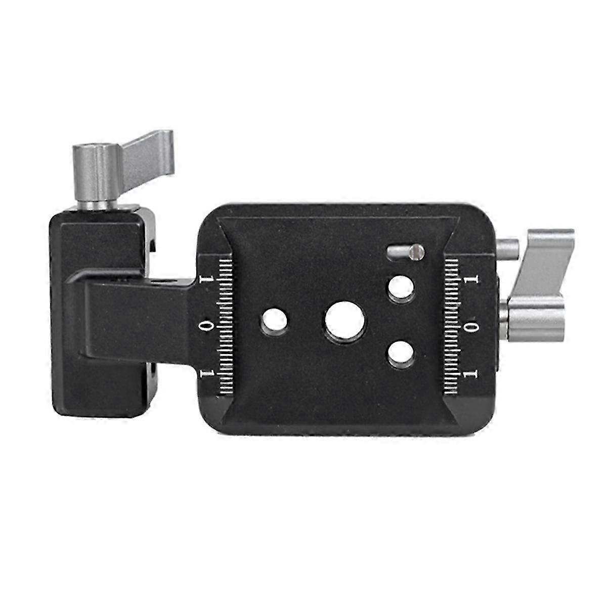 Rail Clamp Mounting Plate with Cold Shoe Vertical Camera Mount for RS3 RS2 RS3 PRO Black & Gray