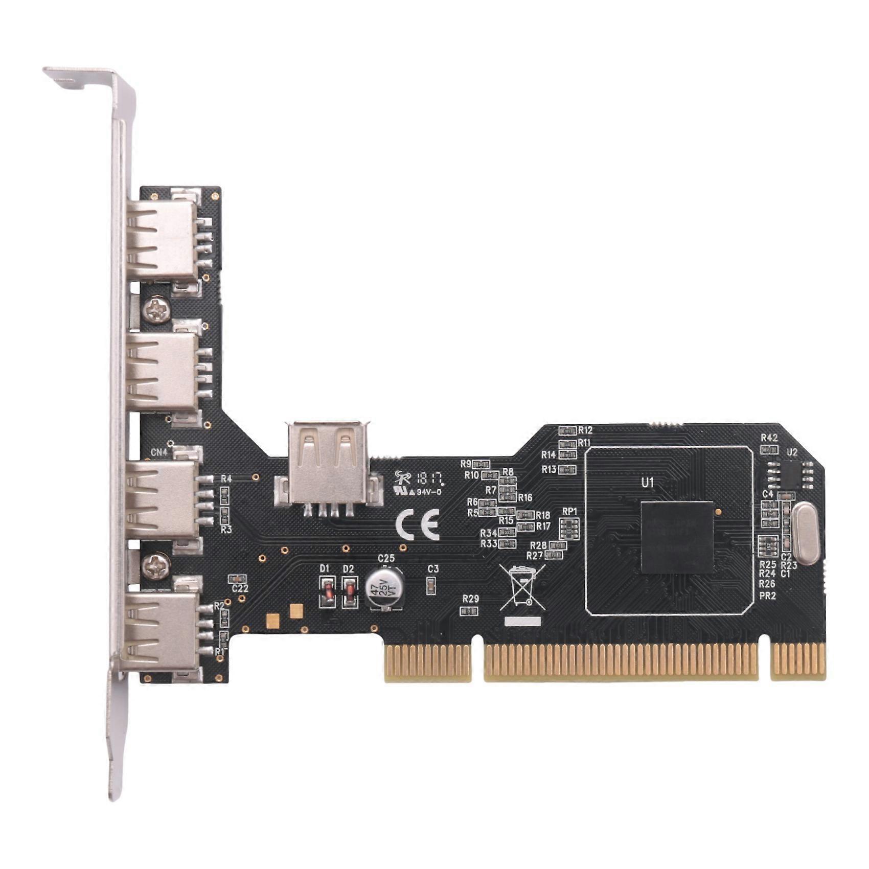 PCI to USB2.0 Expansion Card Desktop PCI to 5 USB2.0 480Mbp HUB