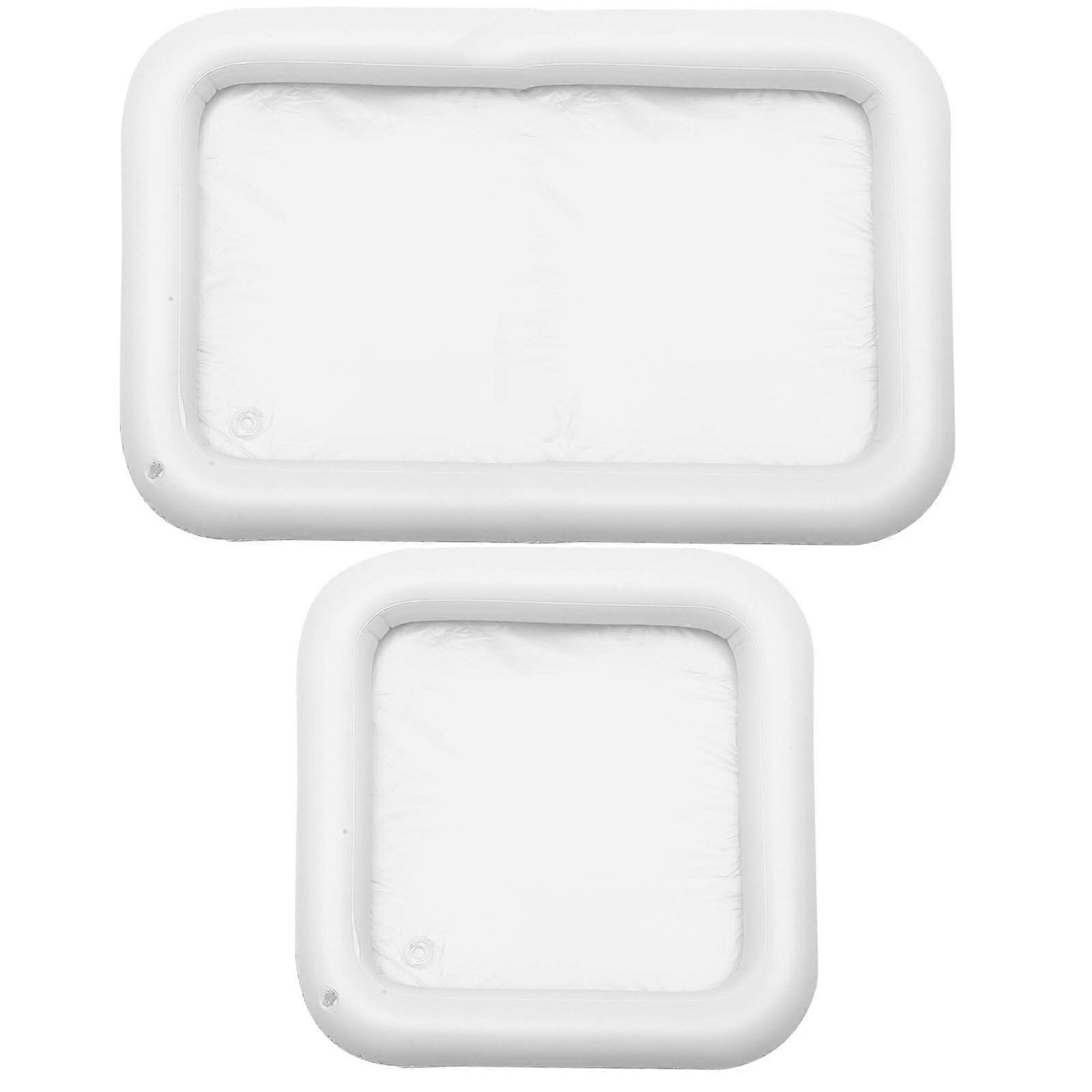 2pcs Inflatable Ice Serving Bar Food Drink Salad Buffet Tray Party Buffet Cooler for Pool Picnic