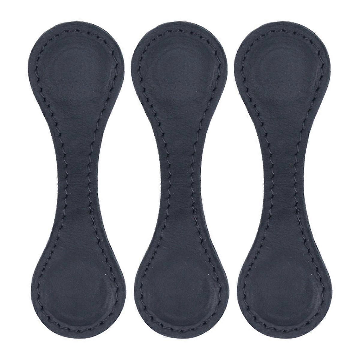 Magnetic Bookmark, Leather Bookmarks, Handmade, 3Pcs Black