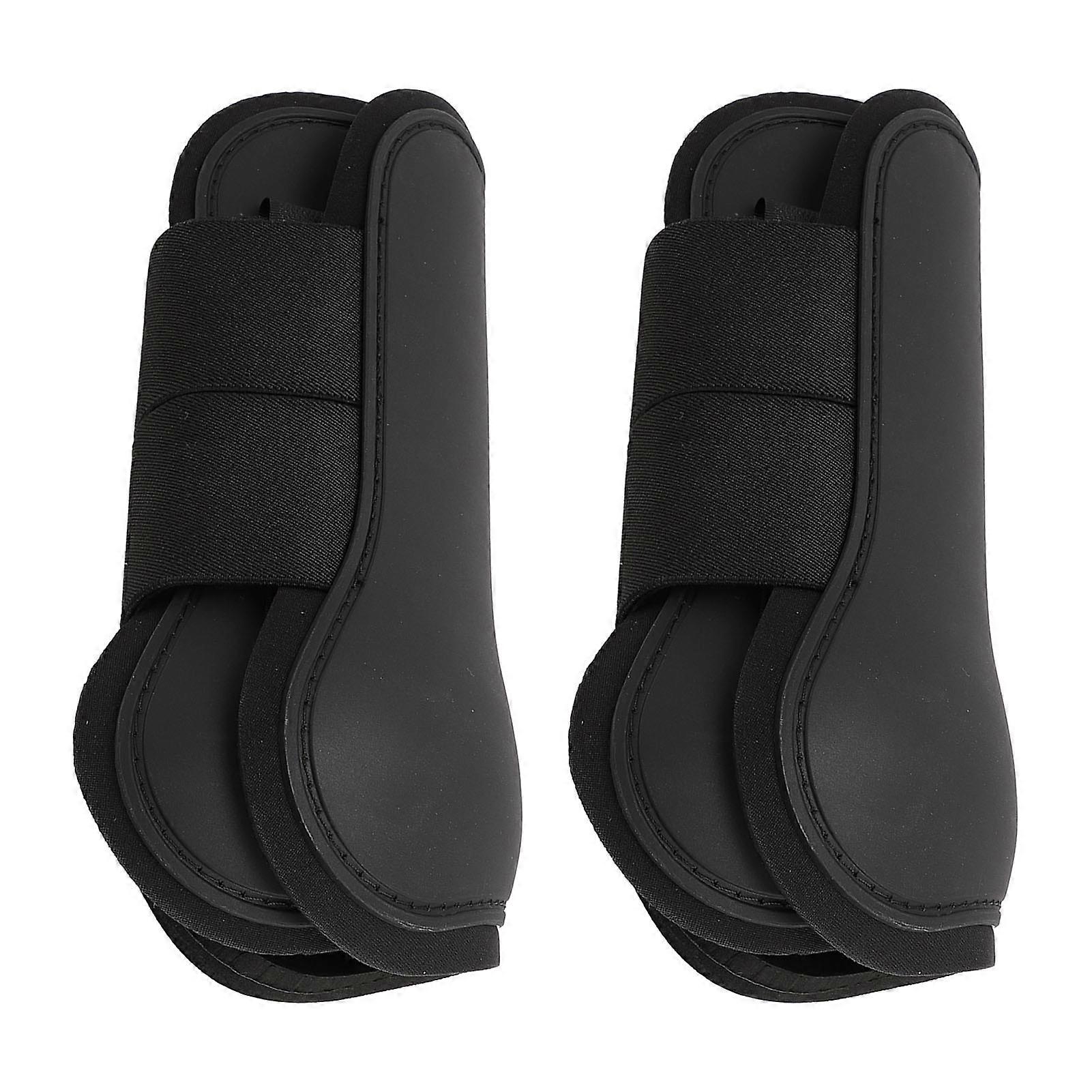 1 Pair Horse Tendon Boots Comfortable Easy to Wear Multifunction Protective Open Front Horse Boots for Jumping Trail Riding Turnout Small Size