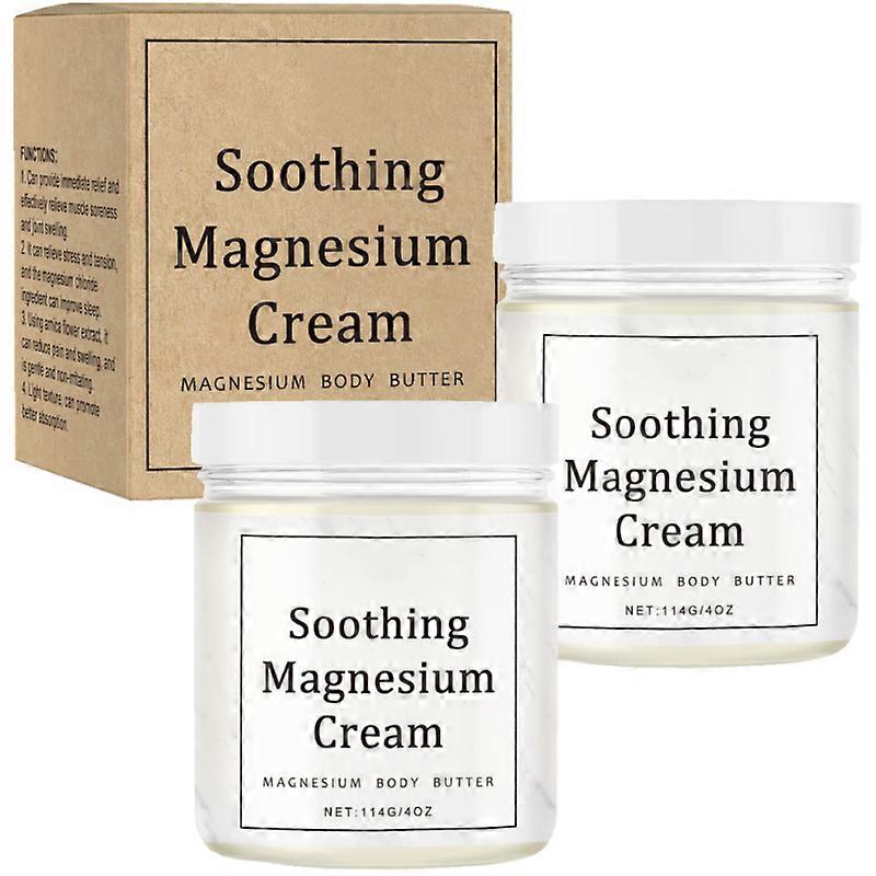 なだめるようなマグネシウムクリーム なだめと疲労を和らげる マグネシウムクリームは、114gのアンチエイジングスキンケアキットに役立ちます