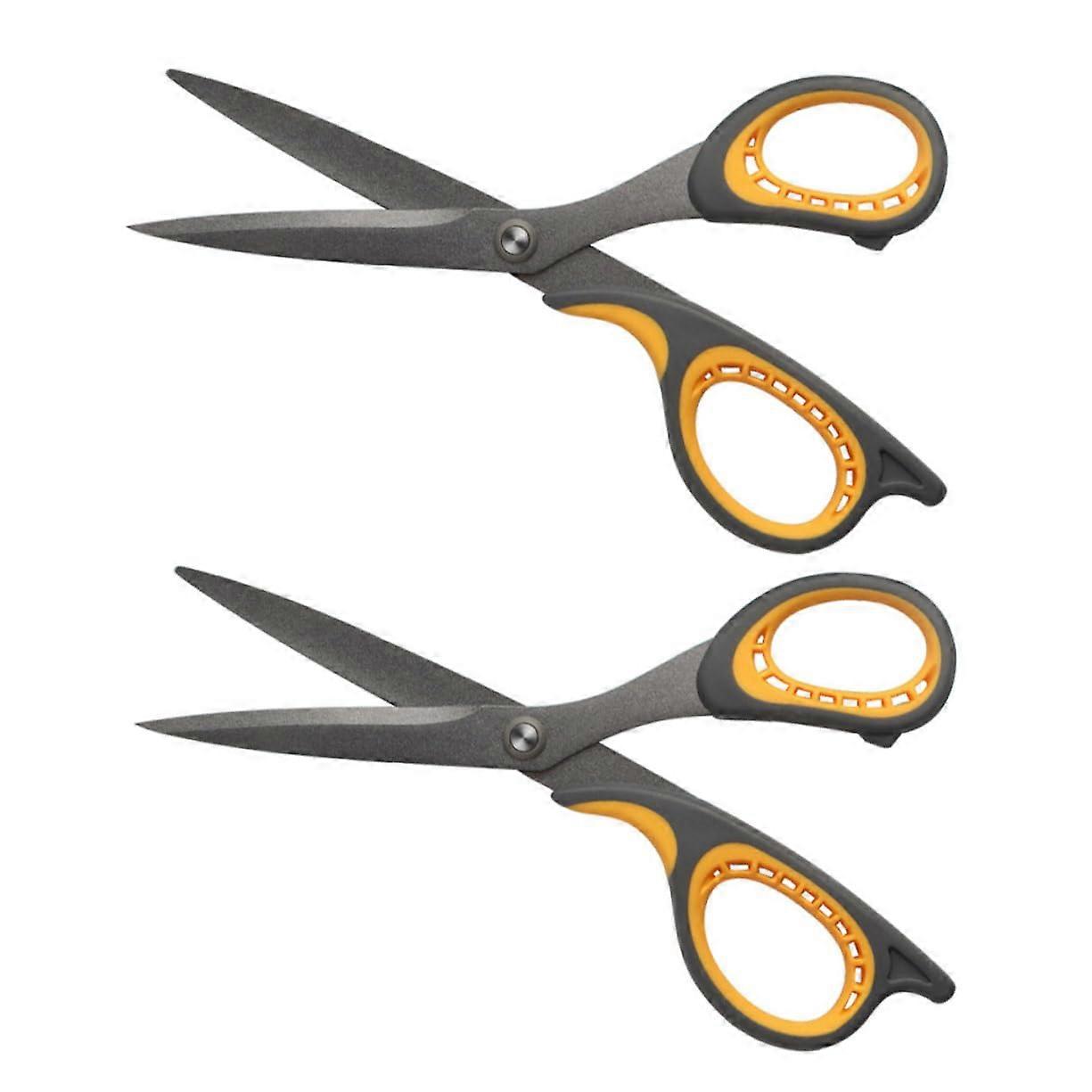 Nonstick Scissors 2Pcs Ergonomic Office and Sewing Scissors with Durable Coated Blades for Crafts and DIY Projects