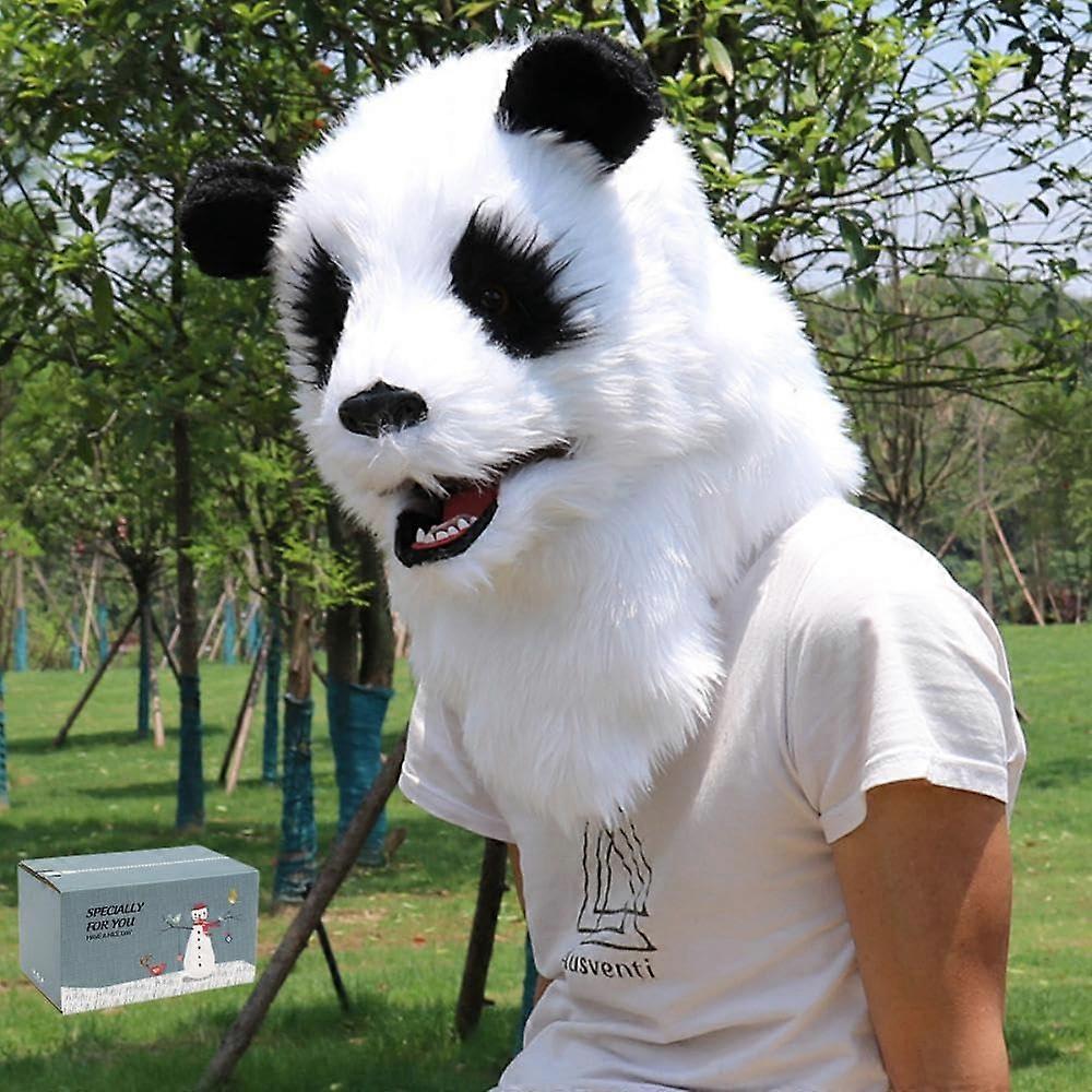 Panda Mask Realistic Fursuit Mask Chimpanzee Face Bear Head Furry ...