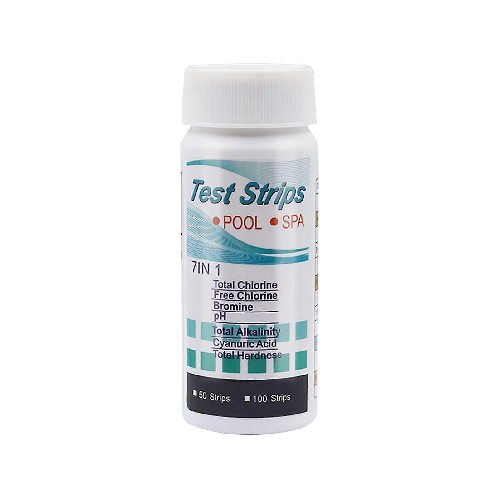 Pool and spa test strips, 7 in 1 water test set for the hardness of chrome, bromine pH value, swimming aid forborns (B, one size) b One Size Ref: 3786