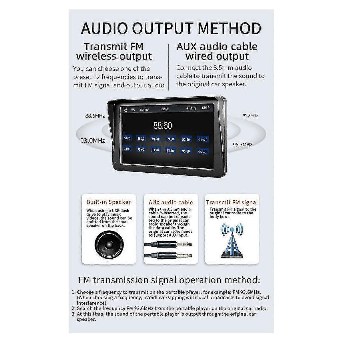 7 Inch Wireless CarPlay Screen MP5 Player GPS Universal Car Stereo