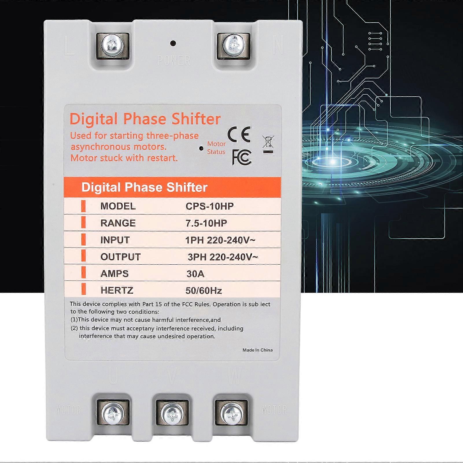 5.5-7.5KW Single to 3 Phase Converter 30A Digital 220-240V