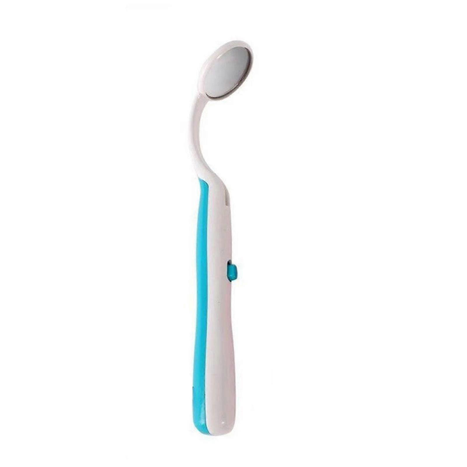 Blue (A)$Dental oral instruments with light mouth mirror LED oral mirror anti-fog inspection mouth mirror dentist mirror tooth mirror dental mirror