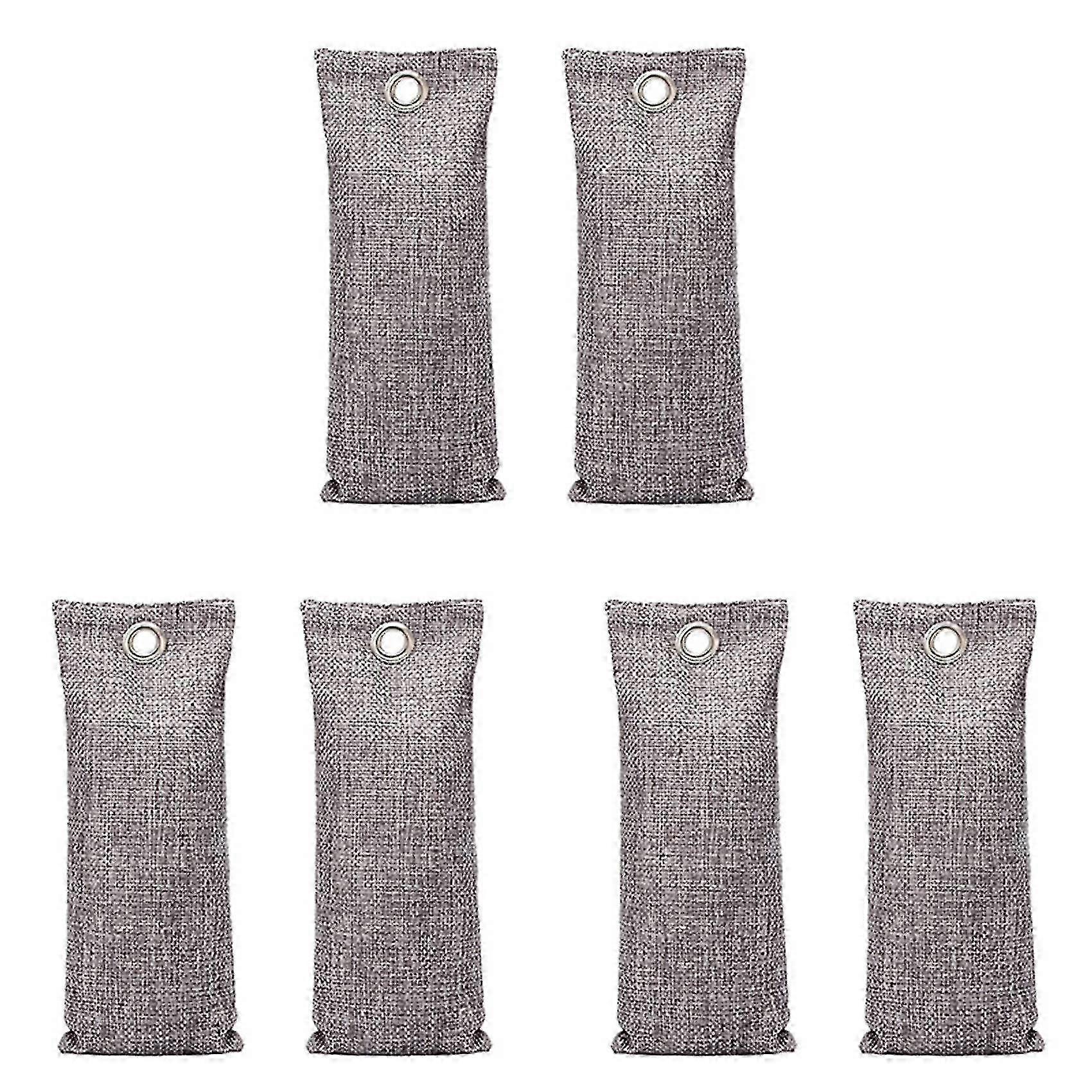 Natural Air Freshening Bags Made with Bamboo Charcoal (6 Pack) 50g Activated Charcoal Odor Eliminator for Improved Air Quality
