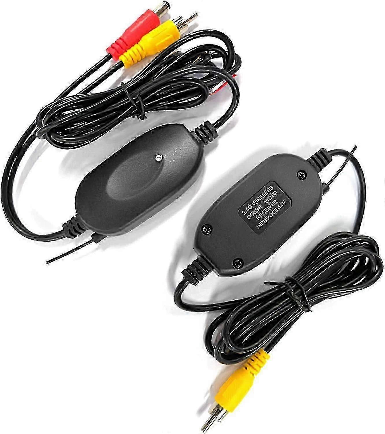 2.4GHz Wireless Video Transmitter and Receiver for Car Rear View Camera Reverse Rear View Monitor Parking System-Good