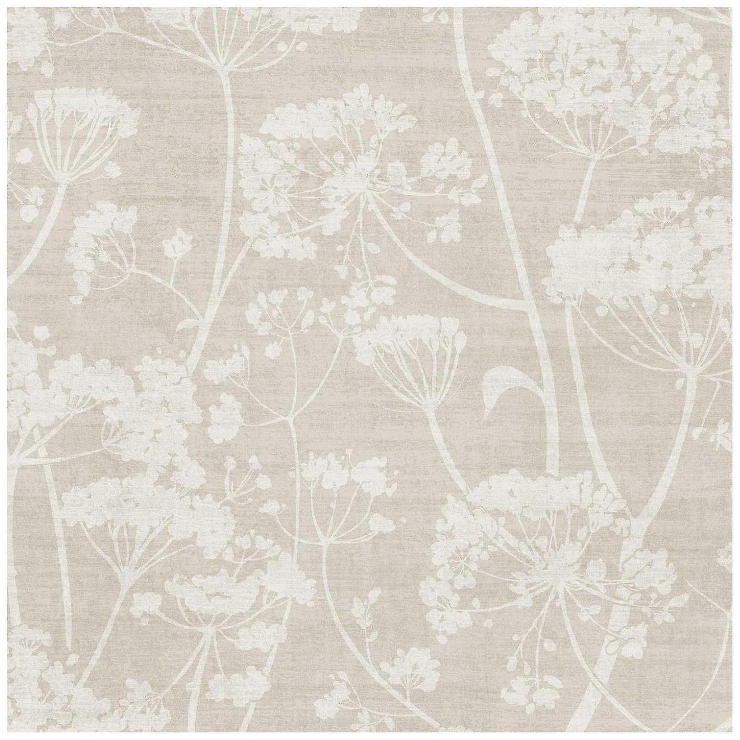 Grandeco Cow Parsley Neutral Wallpaper