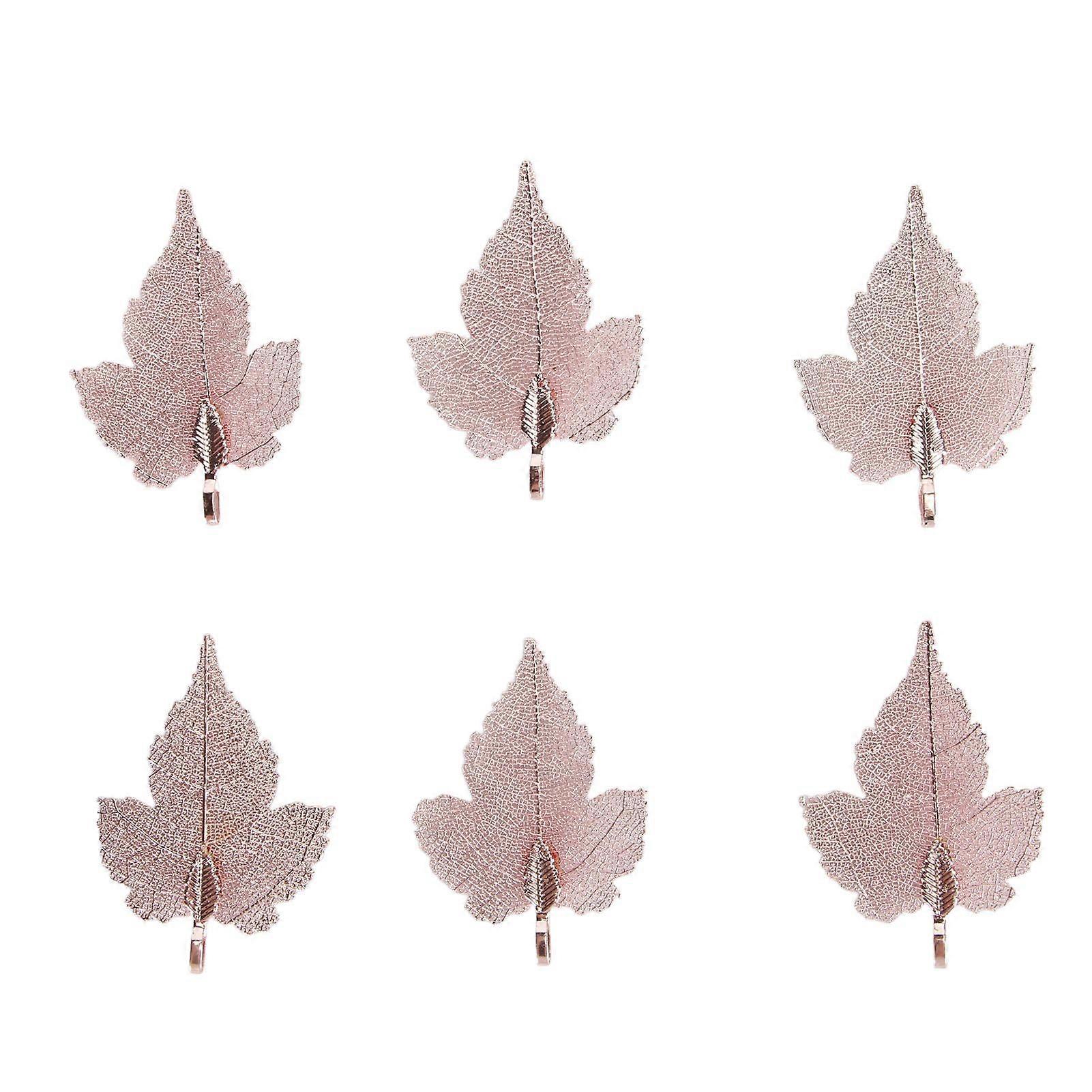 2025 أحدث طراز 6 قطع ورقة قلادة سبائك الزنك DIY دائم خفيف الوزن