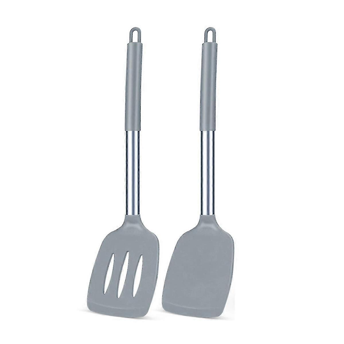 Ustensiles de cuisine sans chaleur élevée pour poissons, œufs, crêpes (gris)
