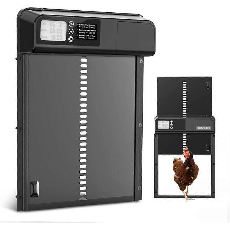 Automatic Chicken Coop Door, Chicken Coop Door Opener with Timer and Manual Open/Close, Battery Powered Multi-Mode Automatic Chicken Coop Door, 2.0 Up