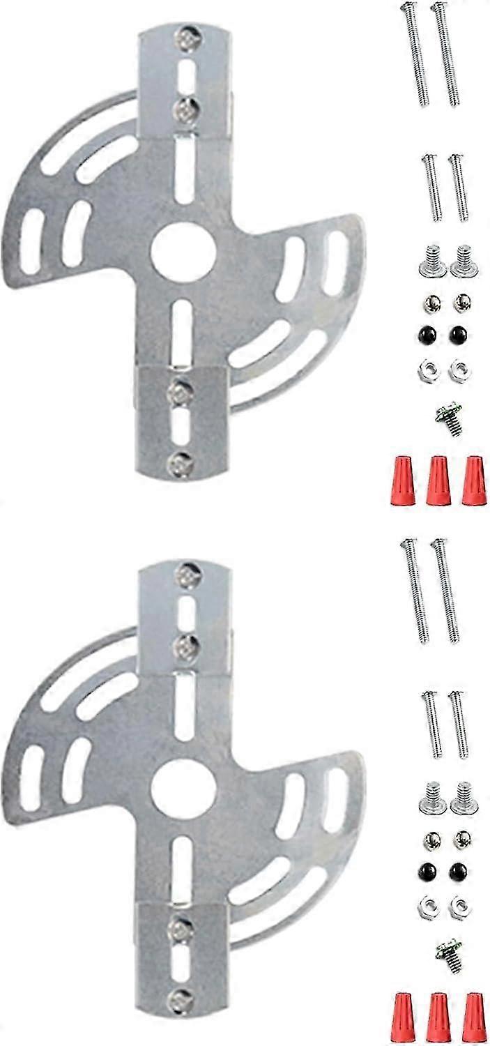 2PCS Universal Light Fixture Mounting Bracket Set for Ceiling Fan & Lamp with Screws & Nuts