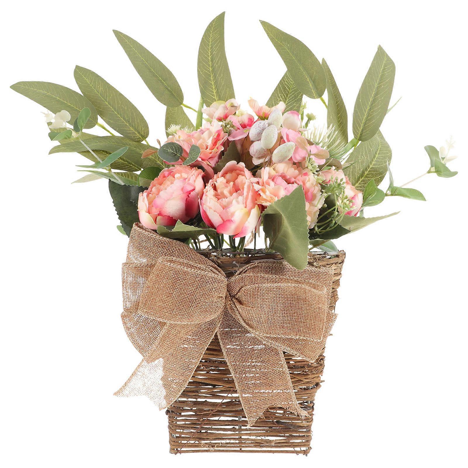 Artificial Hanging Flower Basket Front Door Artificial Flowers