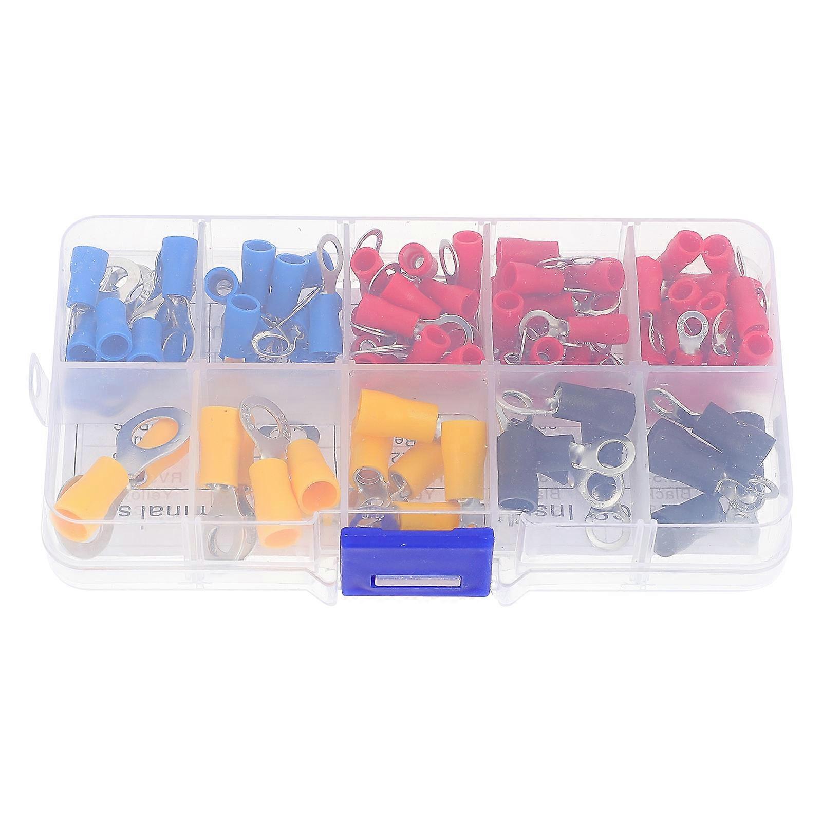 102pcs Insulated Ring Fork Hook Wire Connectors Terminals