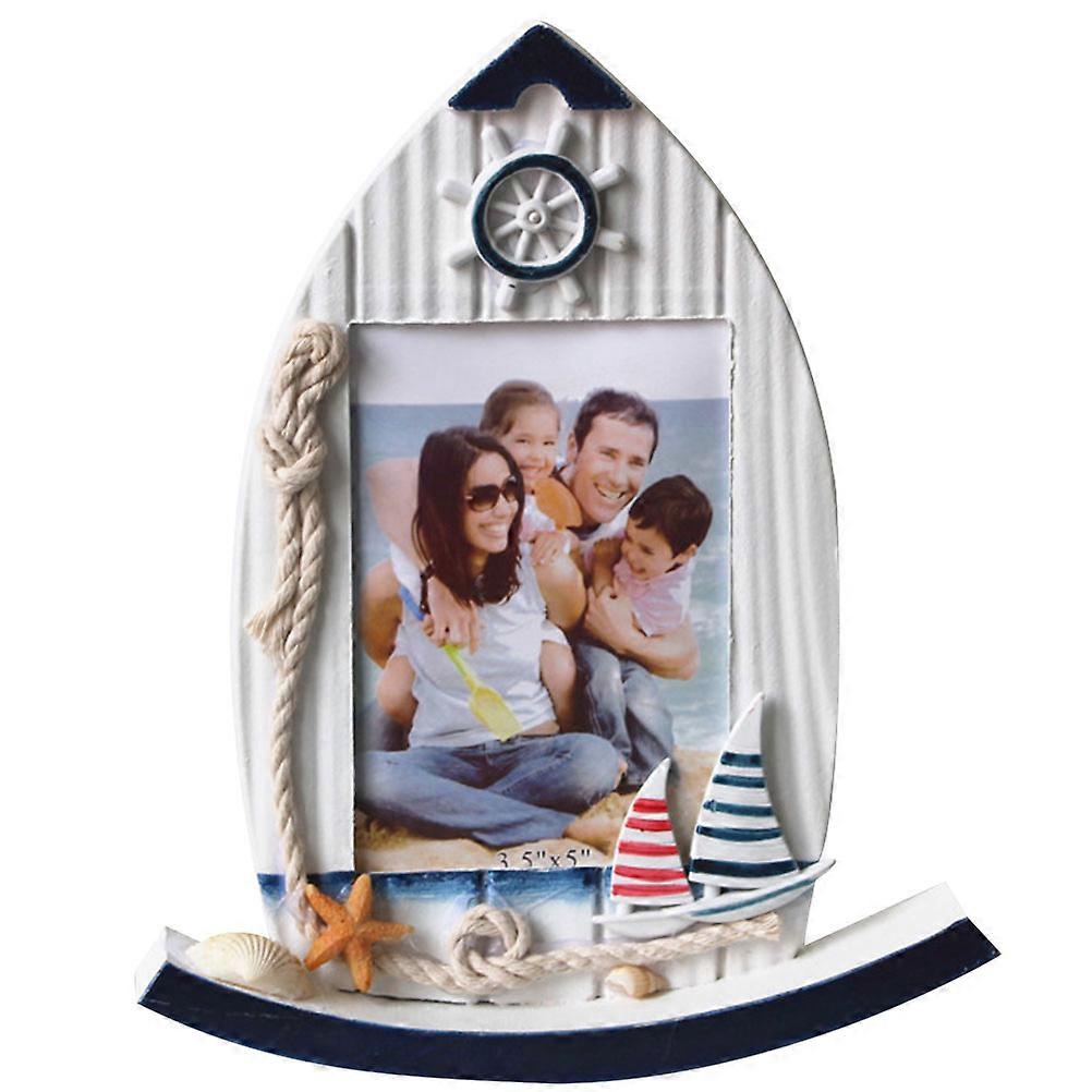 Coastal Frame Nautical Paddle Photo Frame 5 Inch Assorted Color Pine Wood Displaying Photos Home Accessories 1Pack