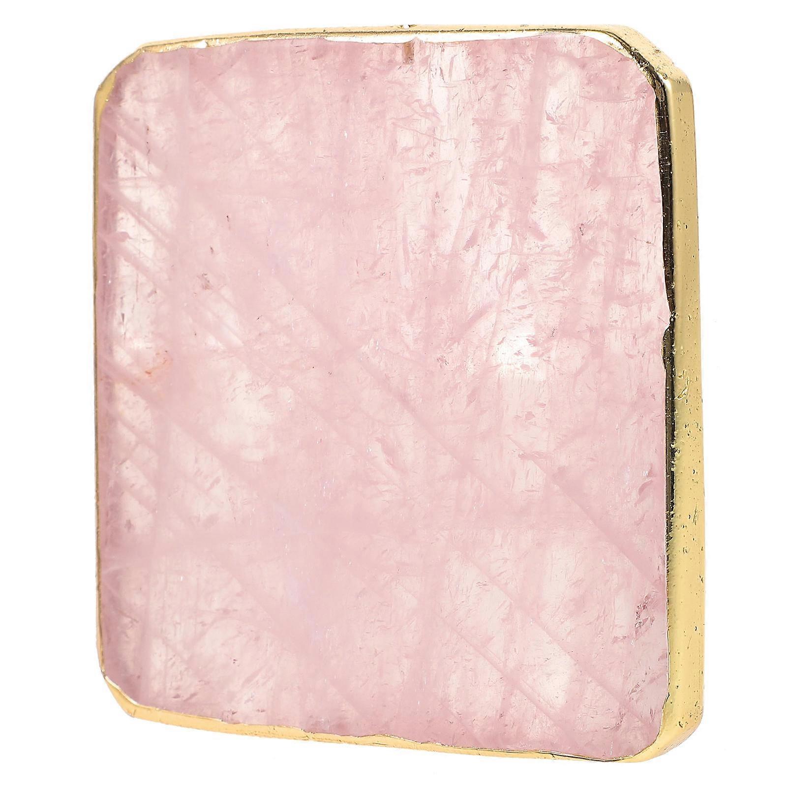 Creative Coasters Coffee Table Coaster Elegant Delicate Square Shape Pink Quartz 1Pack