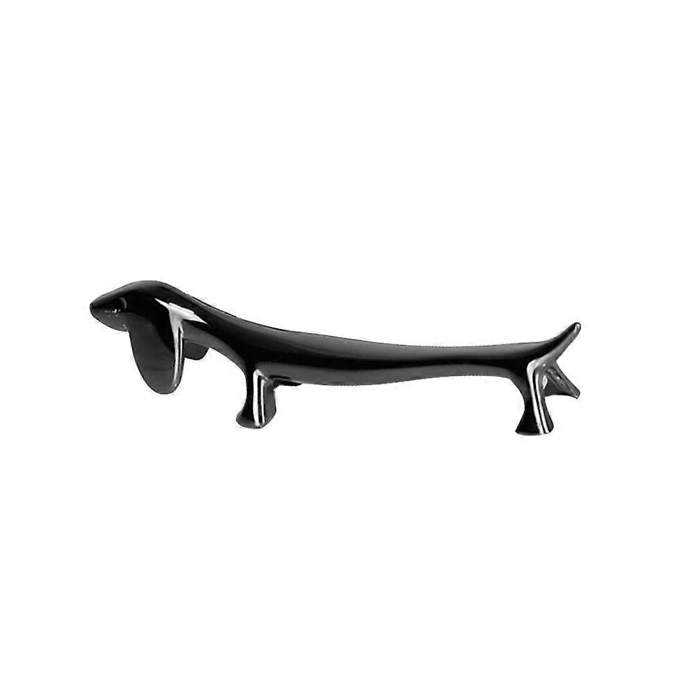 Table Chopstick Holder Dog Shaped Chopsticks Rack Holds Chopsticks Forks Spoons Prevents Rolling Black 8.7X2.3CM 1Pack
