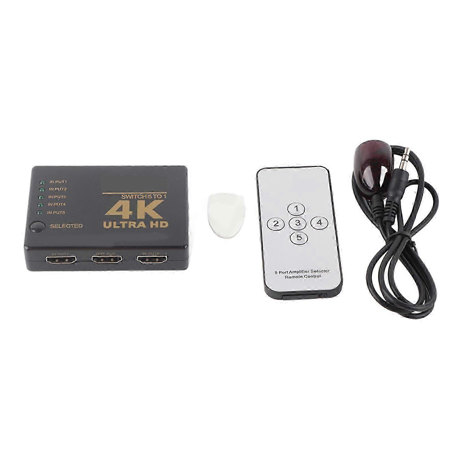 High?Definition Multimedia Interface Switcher 5 in 1out 1080P Converter with Remote Control